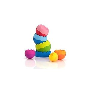 Fat Brain Tobbles Neo, Fat Brain Toys, Stacking Toys for Toddlers, Stacking Toy with Colours, Soft Surface for Sensory Development, Educational Toys for Boys and Girls Aged 6 Months and Older