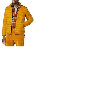 Amazon Essentials Doudoune Imperméable Légère Et Compacte (Disponible en Grande Taille) Homme, Jaune Doré, XL