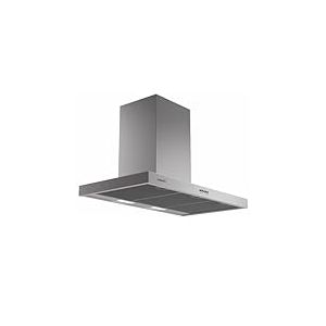 Cata Hotte aspirante murale décorative S PLUS 9010 X avec 3 niveaux d'extraction Panneau de commande mécanique Moteur M3R Extra silencieux Éclairage LED Niveau sonore 69 dB Largeur 90 cm Couleur Inox