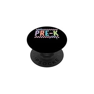 Plaisir de damier coloré pré-K PopSockets PopGrip Adhésif