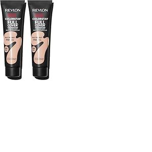 Revlon ColorStay Full Cover - Fond de Teint Couvrant Imperfections - Maquillage Teint - Couvrance optimale et fini mat - R&eacute;site &agrave; Toutes &Eacute;preuves - Effet Seconde Peau - 30ml - N110 Ivory (Lot de 2)
