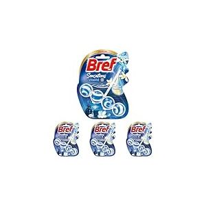 Bref WC - Sensations de Vitalité - Avec des Huiles Essentielles - Bloc WC - Parfum WC - Formule Anti-Calcaire - Produit Nettoyant WC - Pour des Toilettes Propre & Brillante - Bloc 50g (Lot de 4)