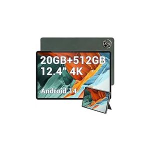 DOOGEE T30 Max Android 14 Tablette Tactile, 4K 12.4 Pouces Tablettes Gaming 20Go + 512Go/2To TF, 10800mAh/33W, 50MP+20MP, Helio G99 Octa Core, 2560 * 1600, Widevine L1, TUV/4G LTE/5G WiFi/OTG/GPS