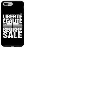 Libert&eacute; &Eacute;galit&eacute; Beurre Sal&eacute; Humour Breton Cadeau Bretagne Coque pour iPhone 7 Plus/8 Plus