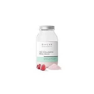 D-LAB Pro-Collag&egrave;ne Peau Neuve | 1 Mois de Compl&eacute;ment Alimentaire Anti-&Acirc;ge | R&eacute;duit Visiblement les Rides, Hydrate en Profondeur avec une Formule Naturelle au Go&ucirc;t Framboise