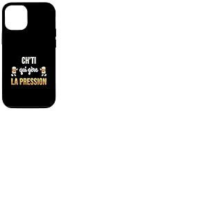 Ch'ti Qui G&egrave;re La Pression Humour Bi&egrave;re Cadeau Dr&ocirc;le Chti Coque pour iPhone 12/12 Pro