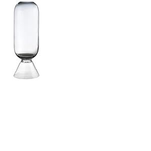 GILDE Vase de Sol Luxo en Verre - Hauteur : 80 cm - Diamètre : 27 cm - Noir - Vase décoratif