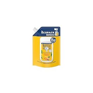 Le Petit Marseillais | Recharge Gel Douche Extra Doux Mangue Bio & Passion (&eacute;copack de 500 ml) &ndash; Gel douche avec 92% d'ingr&eacute;dients d'origine naturelle &ndash; Emballage enti&egrave;rement recyclable