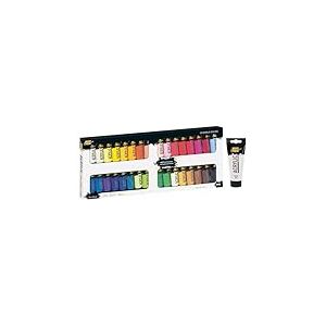 KREUL 35604-84173 - Solo Goya Acrylic Set avec 32 Couleurs en Tubes de 20 ML y Compris 100 ML en Blanc, Peinture Acrylique crémeuse de qualité étude, à Base d'eau, séchage Mat, résistant à l'eau