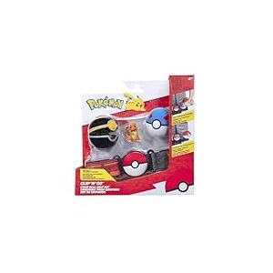 Pokémon Clip 'N' Go Ceinture – Comprend Une Ceinture à thème et Une Figurine de Bataille de Charmander de 5,1 cm avec Balle de Luxe et de Superbes Accessoires de Balle