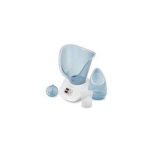 Medisana DS 400 sauna facial avec compartiment aromatique, hammam facial pour un nettoyage en profondeur des pores du visage avec embout nasal et protection contre la surchauffe Blanc