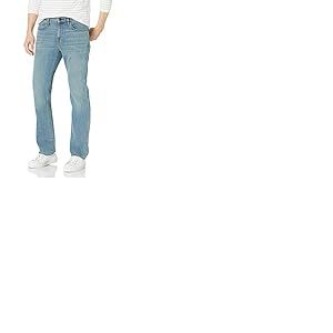 Amazon Essentials Jean Slim Bootcut Homme, Bleu Clair Vintage, 34W / 33L