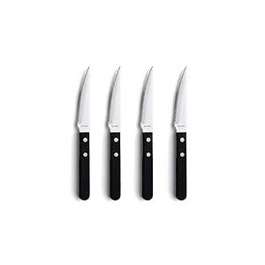 Amefa 700000MBA1RB4 Pizza Ensemble de 4 Couteaux steak Noir