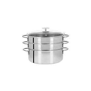 Cristel CVOV302EM Cuit Vapeur Induction Mutine Fixe Ovale + 2 Etages INOX 30 cm
