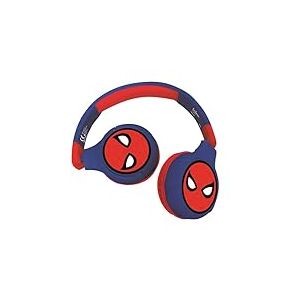 Lexibook - Spiderman - Casque Audio Enfant 2-en-1 Bluetooth et Filaire - St&eacute;r&eacute;o, sans Fil, Filaire, Son limit&eacute;, Pliable, Ajustable, Fille/gar&ccedil;on, Rouge/Bleu, HPBT010SPLXB