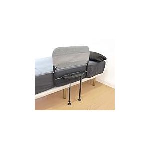 KMINA Barriere de Lit Adulte Anti Chute avec Pieds (Hauteur 29-50 cm), Protection Personnes Âgées, Redressement Réglable, Appui (Standard)