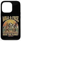 Wild Bear Guitare r&eacute;tro Wildlife Music Vintage Mountain Art Coque pour iPhone 13 Pro