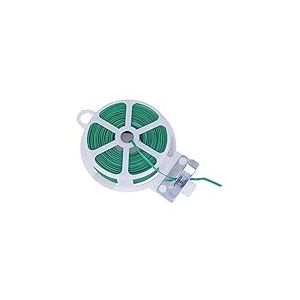 Amig - Fil Plastifié Acier P40-30 | Flexible et Robuste pour Jardinage | avec Coupe-légumes Métallique | 30m, Blanc/Vert, Acier Plastifié