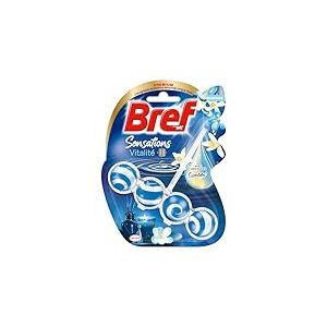 Bref WC - Sensations de Vitalité - Avec des Huiles Essentielles - Bloc WC - Parfum WC - Formule Anti-Calcaire - Produit Nettoyant WC - Pour des Toilettes Propre & Brillante - Bloc 50g