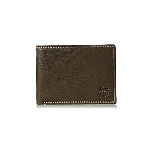 Timberland Men's Leather RFID Blocking Passcase Security Wallet, Dark Brown, One Size