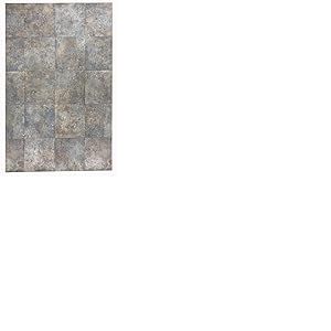 Zjxsneh Tapis en Vinyle carré Tadi & Empire - Imitation métal rouillé Marron - Design Industriel et élégant pour la décoration intérieure - 200 x 200 cm