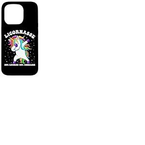 Licornasse 50% Licorne 50% Connasse Humour Cadeau Femme Coque pour iPhone 15 Pro