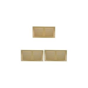 Amig - Grille de ventilation rectangulaire en Aluminium | Grilles d'aération pour sortie d'air | Idéal pour plafond de cuisine et de salle de bain | Dimensions : 150 x 300 mm | Couleur: Dorée