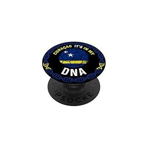 Ballon de Football Cura&ccedil;ao, Drapeau de Cura&ccedil;ao, Drapeau de Cura&ccedil;ao. PopSockets PopGrip Adh&eacute;sif