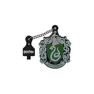 EMTEC, ECMMD16GHPC02, Cl&eacute; USB 16 Go Slytherin - Design exclusif Harry Potter en gomme souple, vitesse de lecture 15MB/s, &eacute;criture 5MB/s, avec support int&eacute;gr&eacute; - Taille : 16 Go, Couleur : Slytherin