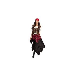 Boland - Costume adulte pirate tornade, robe, corset, foulard, pour femme, pirate, boucanier, d&eacute;guisement, carnaval, f&ecirc;te costum&eacute;e