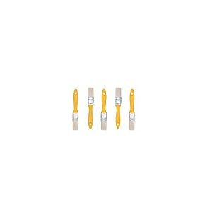 M7 &ndash; Lot de 5 Pinceaux Plats Universels 20 mm, S&eacute;rie 37, Poils Synth&eacute;tiques, Virole en Acier, Manche en Plastique &ndash; pour Lasurer Le Bois et Vernir Le M&eacute;tal