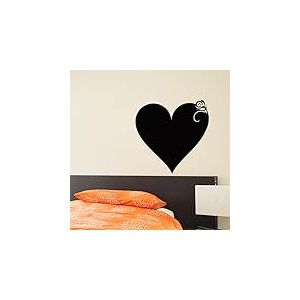 Ambiance Sticker Ardoise Tableau Noir - Stickers Muraux Adhésif Effaçable - Design Coeur Classique - H40 x L40 cm
