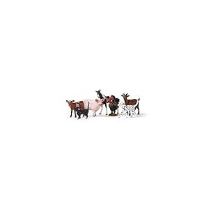 Schleich Farm World | Coffret d’Animaux de la Ferme 77533 avec Chien, Chat, Cochon, chèvre, Vache, Cheval et Coq | Ensemble détaillé de 7 Figurines | Jouet Ferme dès 3 Ans | exclusivité Amazon
