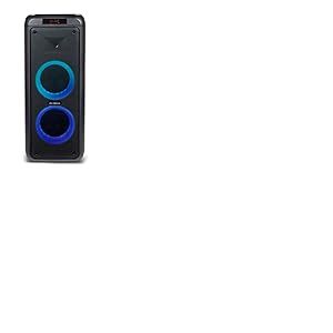 Metronic 477182 Enceinte Portable Bluetooth puissante 600 W Party XL, LED Lights, USB, MicroSD, 2 entrées pour Micro, AUX-in, télécommande, poignée de Transport, Micro Inclus, Noir