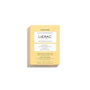 Lierac - Sunissime - Les Capsules Préparatrices Solaire Peau & Yeux 30 capsules - Complément Alimentaire - Prépare - Protège - Sublime - Antioxydant - Éclat du teint