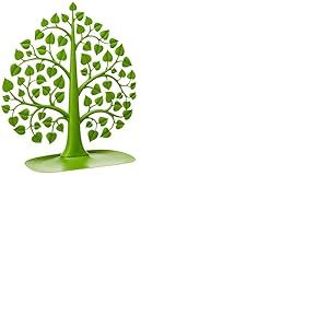 QUALY Porte Bijoux Tree Vert, 17x14x31 cm