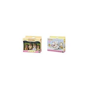 SYLVANIAN FAMILIES - 4172 Famille Ecureuil Roux - Gris & 5286 Set Salle De Bain, 5286, Multicolore