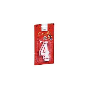 Spaas Lot de 12 Bougies d'anniversaire num&eacute;ro 4
