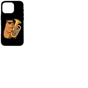 Cool Capybara Jouant de l'euphonium Coque pour iPhone 16 Pro