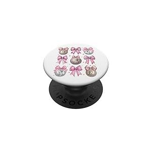 Coquette Bow Coin Collector Coin Collectionner Numismatique Fille PopSockets PopGrip Adhésif