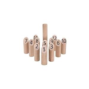 WELL HOME MOBILIARIO & DECORACI&Oacute;N- KUBB Set de 13 pi&egrave;ces en Bois, WH14740, Naturel, 20,4x10x25,5