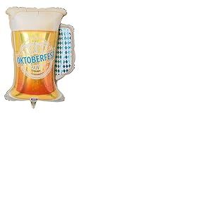 Folat 63055 Ballon en verre &agrave; bi&egrave;re Oktoberfest Multicolore