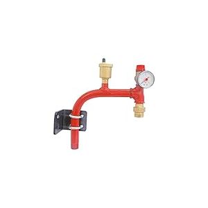 SOMATHERM FOR YOU, Potence orientable pour vase d'expansion, équipée de tous les accessoires : purgeur automatique, bloc soupape avec manomètre, raccord rapide Idéale pour chauffage