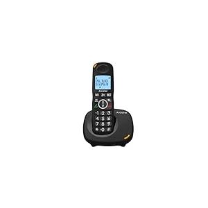 ALCATEL XL595 B - Téléphone Fixe Sans Fil Senior - Grand Écran Rétroéclairé - Mains Libres - Fonction Blocage Des Appels - Audio Boost - Noir