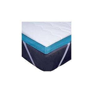 Komfortec Surmatelas 180 x 200 cm en Mousse &agrave; m&eacute;moire de Forme avec Gel, 7,5 cm de Haut, certifi&eacute; Oeko-Tex, surmatelas Lavable, Housse en Aloe Vera