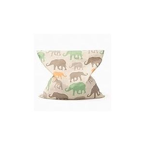 Grünspecht 100-V6 Coussin en noyaux de cerise Motif éléphants 19 x 19 cm