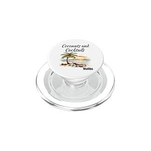 Noix de Coco et Cocktails Malibu Vacation Getaway Design Sunset PopSockets PopGrip pour MagSafe