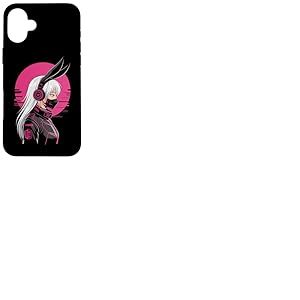 Cyberpunk Girl avec Masque Sci-FI Anime Manga Oreilles De Coque pour iPhone 16 Plus