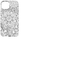 Gris Mandala Fleur Motif Floral Boh&egrave;me Chic Coque pour iPhone 15 Plus