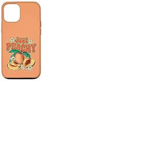 Just Peachy Cute Summer Fruit Rétro Esthétique Peach Beach Coque pour iPhone 12/12 Pro